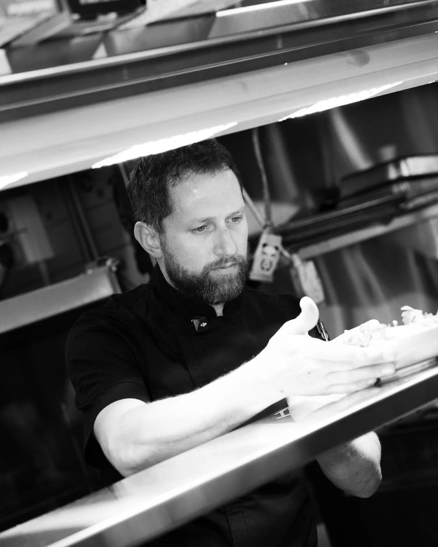 Our chef plating with care